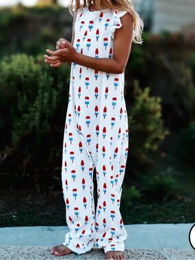 Minimalist Folk Co Popsicle Print Jumpsuit Romper Size 8-9Y